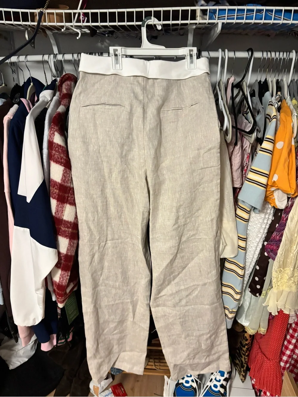 Reformation Stevie Linen Pants in Oat NWT